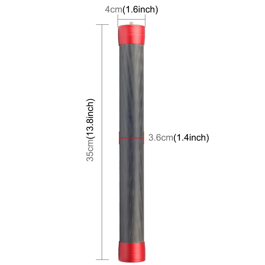 35cm Carbon Fiber Monopod Extension for Gimbal - Red 4