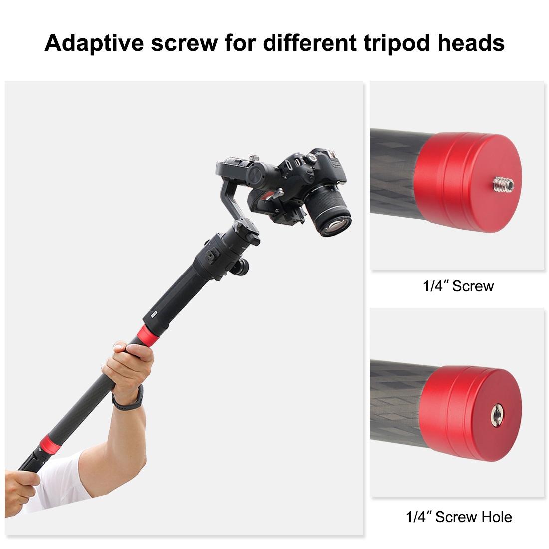 35cm Carbon Fiber Monopod Extension for Gimbal - Red 5