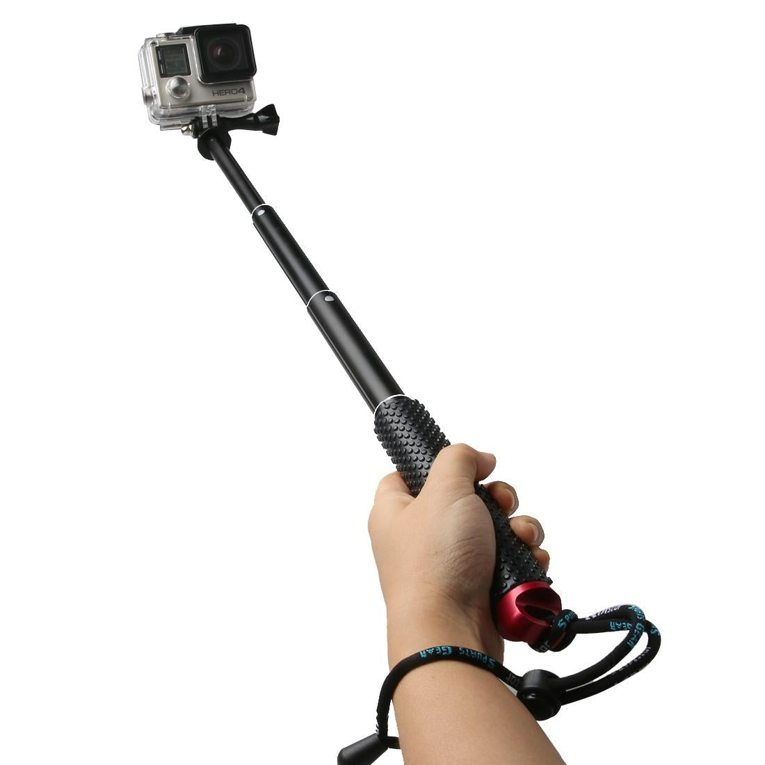 Extendable Monopod for Action Cameras - 49cm - Red 4