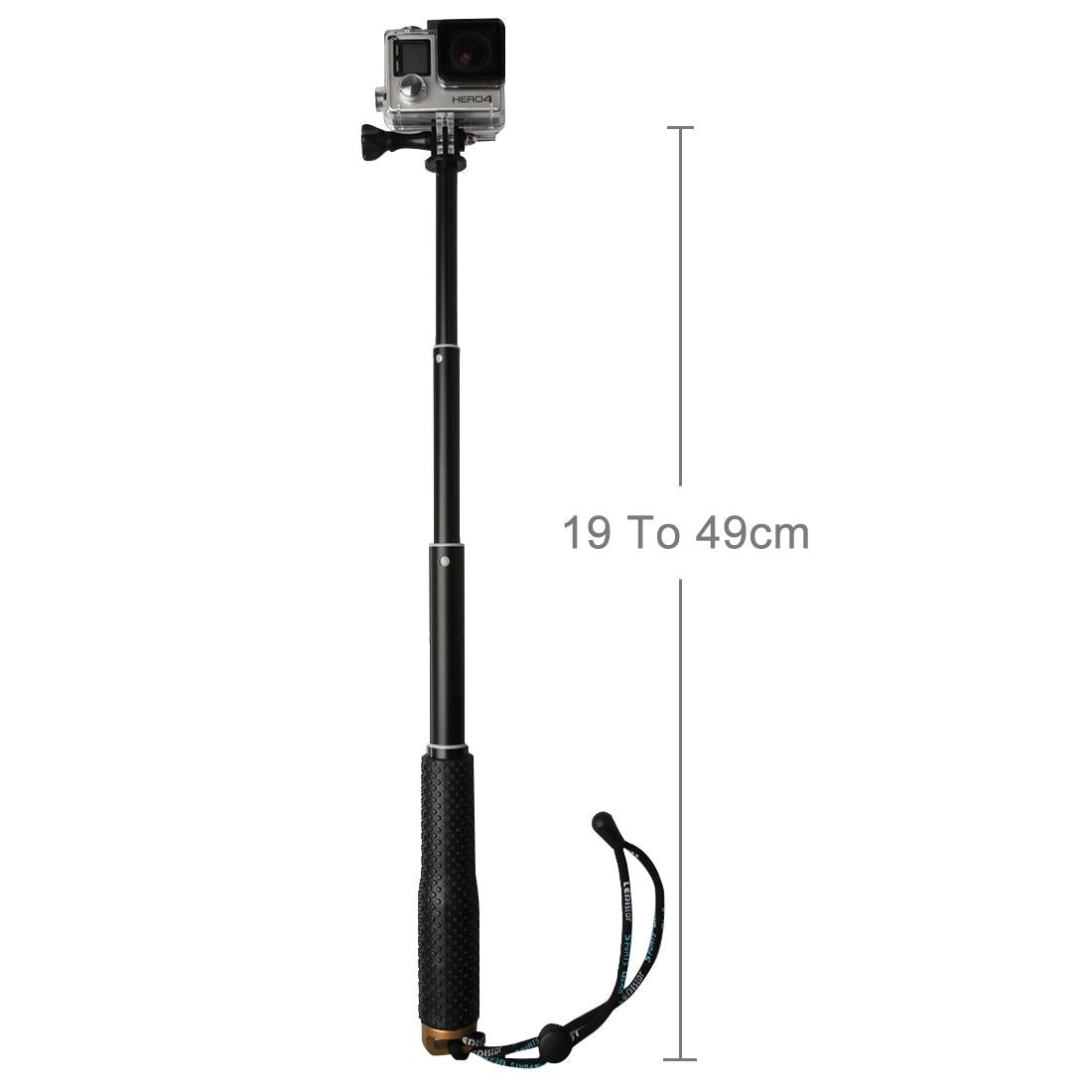 Extendable Monopod for Action Cameras - 49cm - Red 14