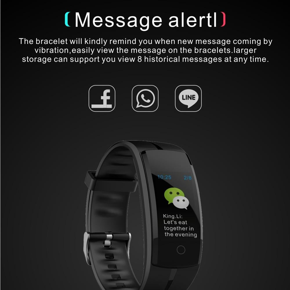 Waterproof Tft Smart Bracelet With Call / Heart / Sleep / Sedentary / Bp Monitoring - Red 5