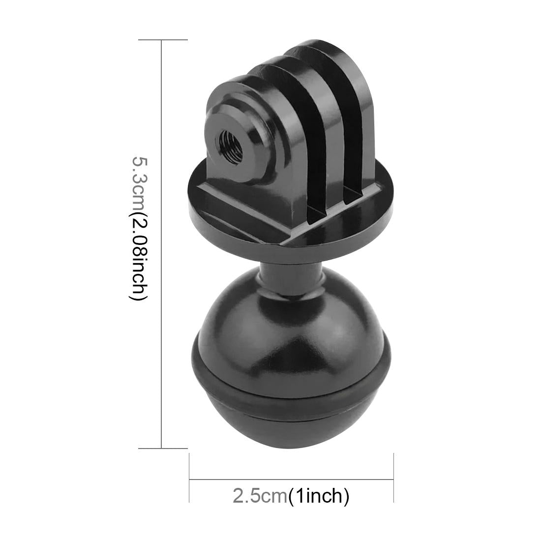 Aluminum Ball Head Adapter for Gopro Insta360 Dji Action Cameras - 2.5cm Diameter - Red 4