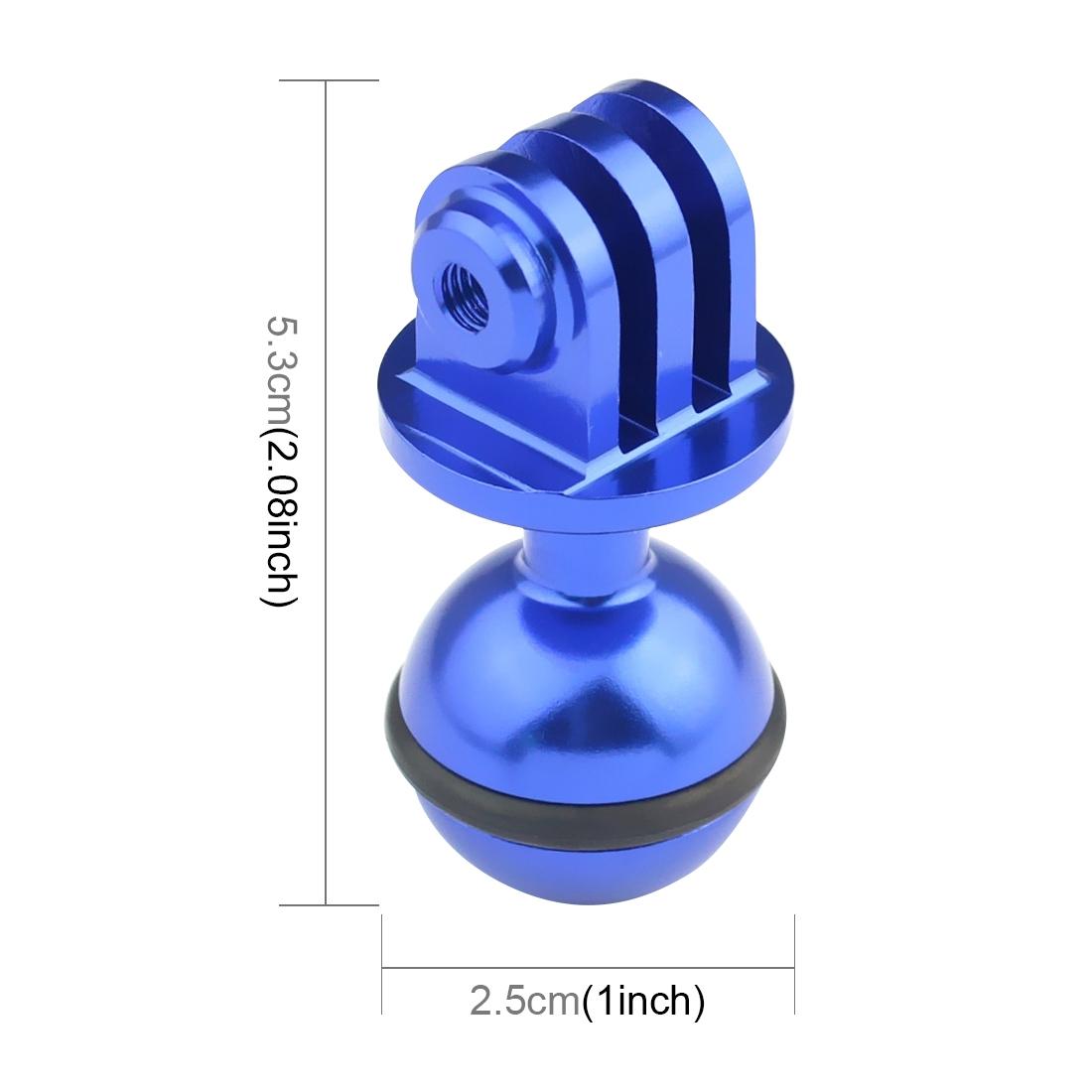 Aluminum Ball Head Adapter for Gopro Insta360 Dji Action Cameras - 2.5cm Diameter - Red 12