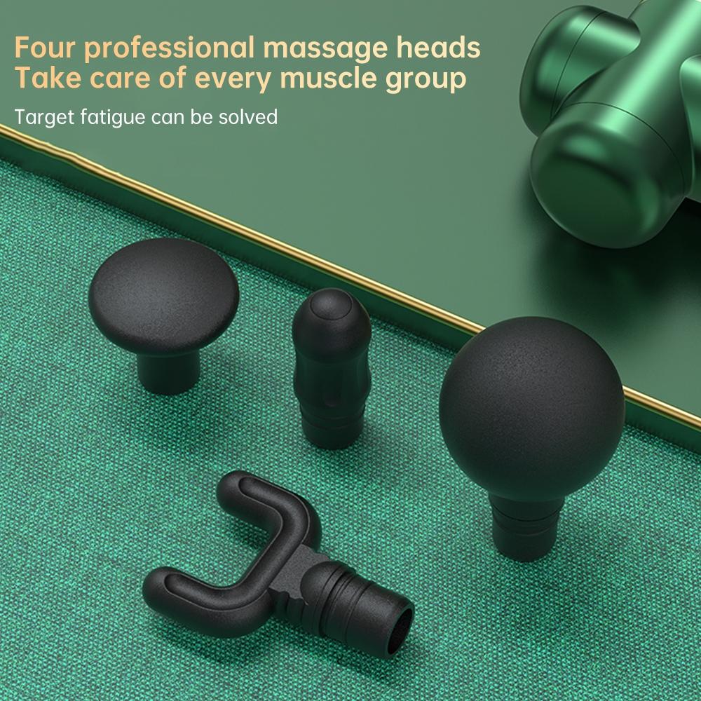 4-Head Portable Muscle Massage Gun For Sports - Red 11