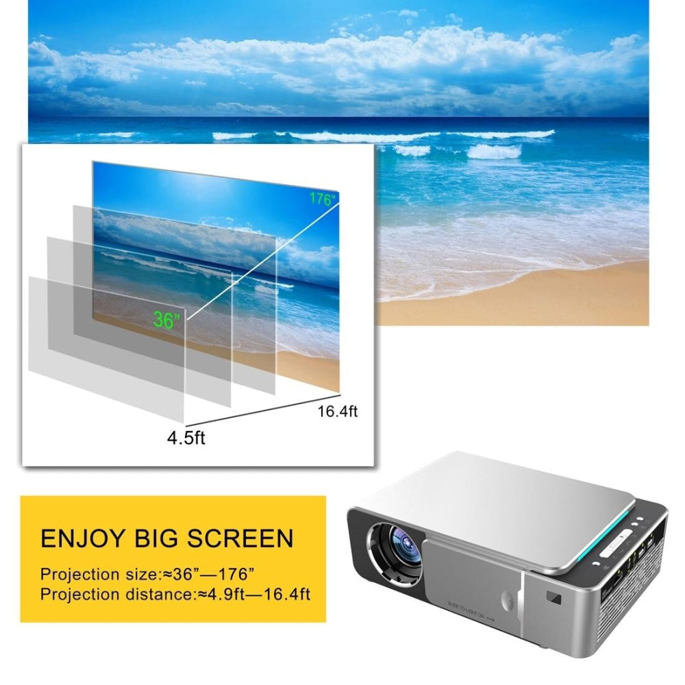1080P Lcd Mini Theater Projector - 3500 Lumens - Red 8