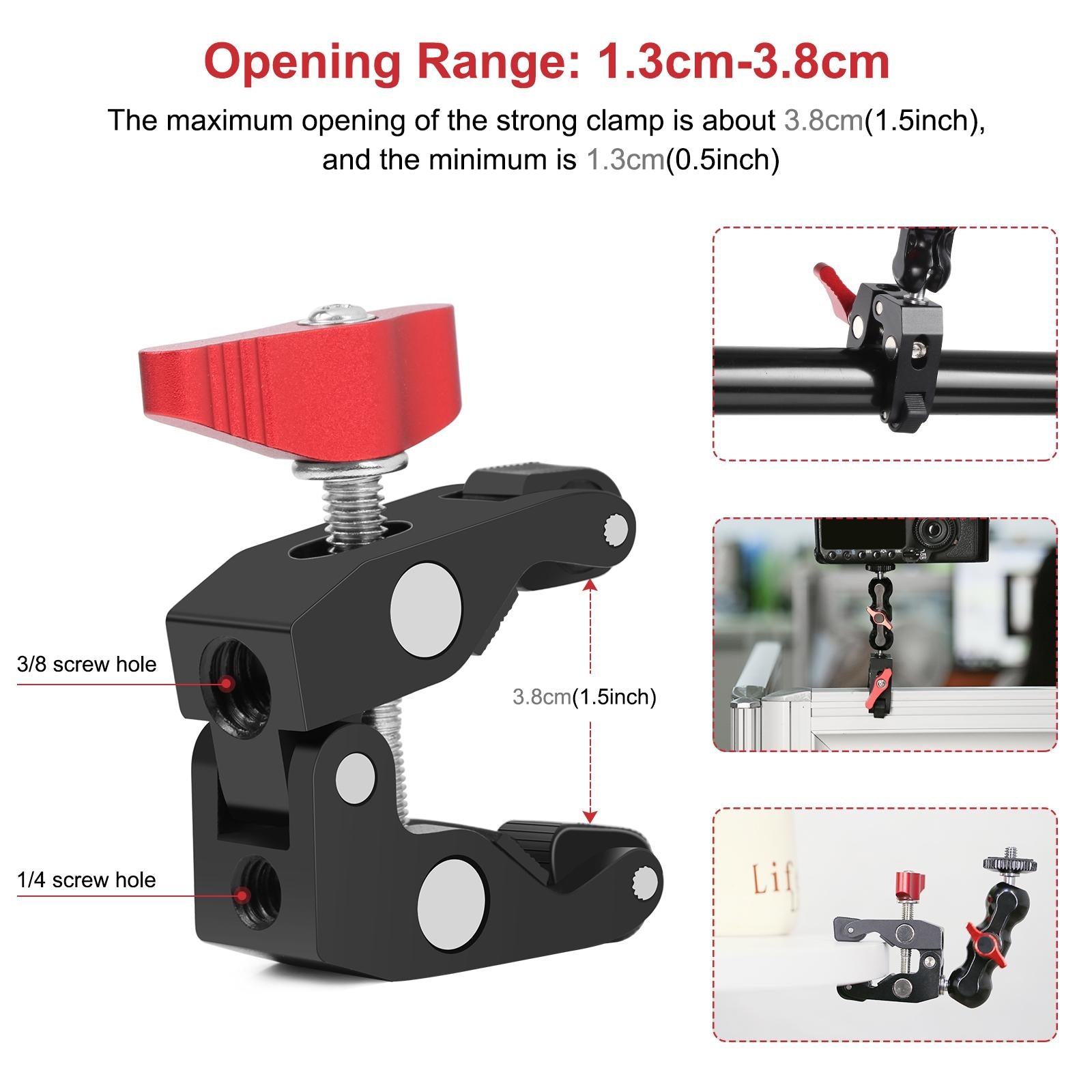 Versatile Magic Arm Clamp For Mounting - Red 4