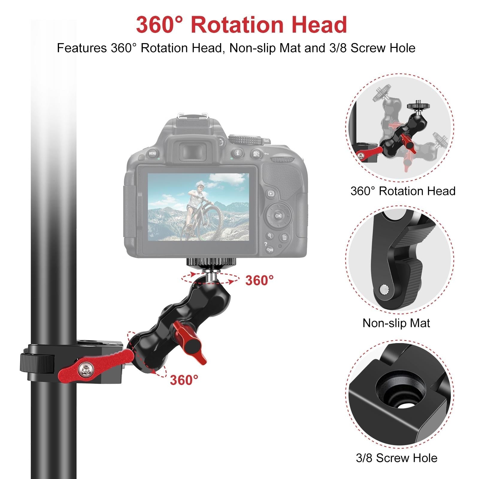 Versatile Magic Arm Clamp For Mounting - Red 6