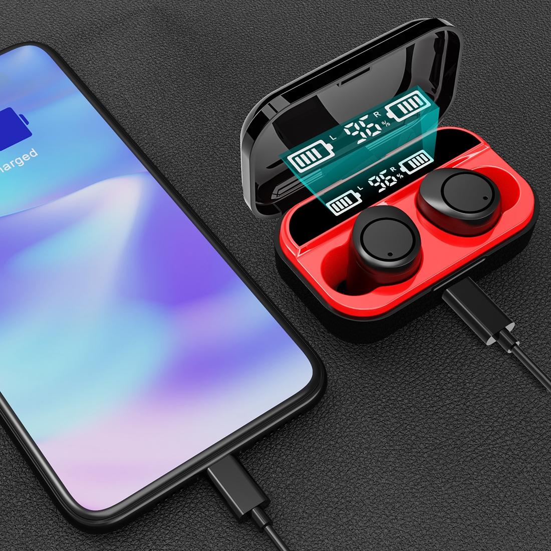 Wireless Stereo Headset with Charging Case and Digital Display - X5 Tws Bluetooth V5.0 5