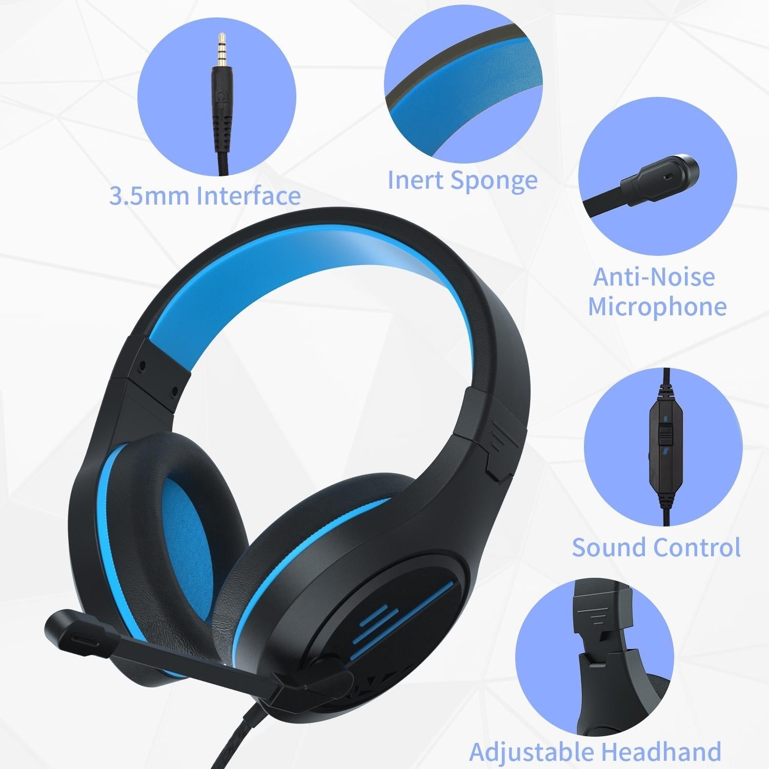 3.5Mm Noise-Canceling Gaming Headset With Retractable Mic - Black Red 13