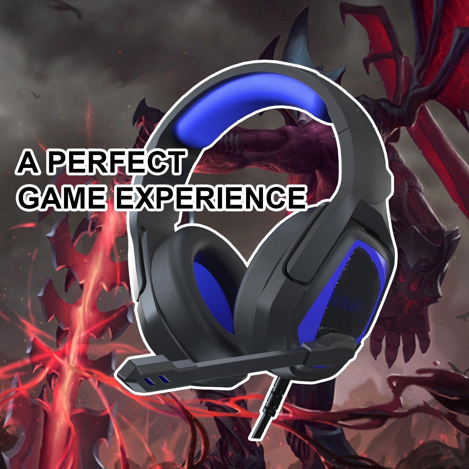 Retractable Mic Gaming Headset 3.5Mm Plug 2.2M Cable - Black Red 9