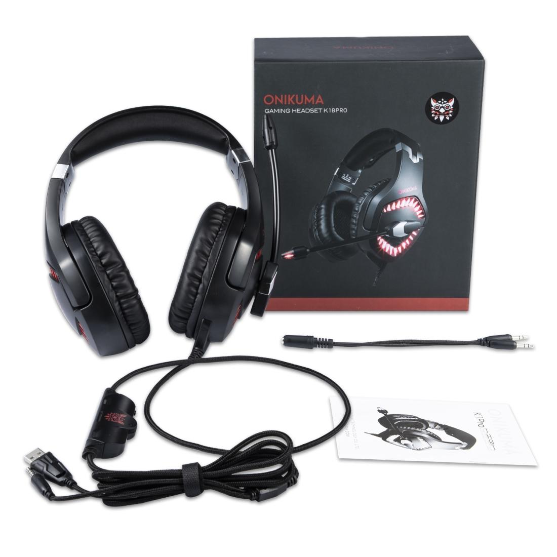 Surround Gaming Headset With Mic & Led - Black Red 4