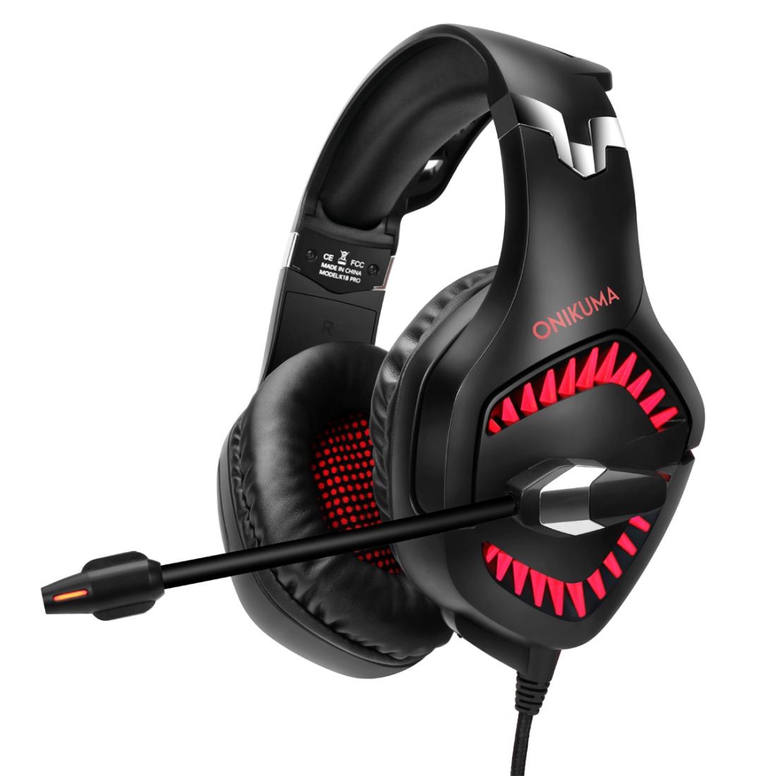 Surround Gaming Headset With Mic & Led - Black Red 12