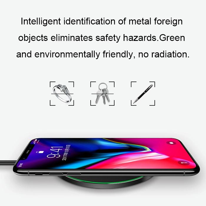 Ultra Thin Wireless Fast Charging Pad - Black Red 5