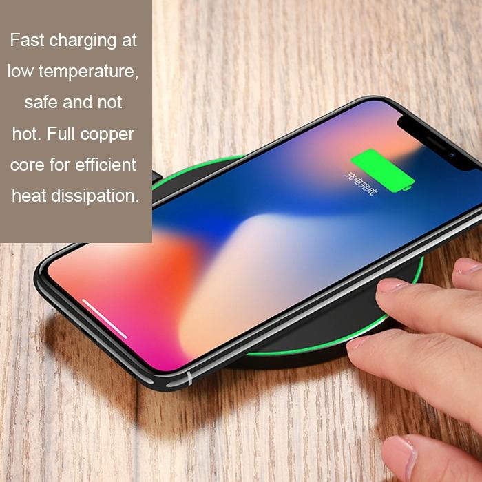 Ultra Thin Wireless Fast Charging Pad - Black Red 7