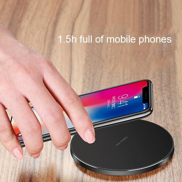 Ultra Thin Wireless Fast Charging Pad - Black Red 8