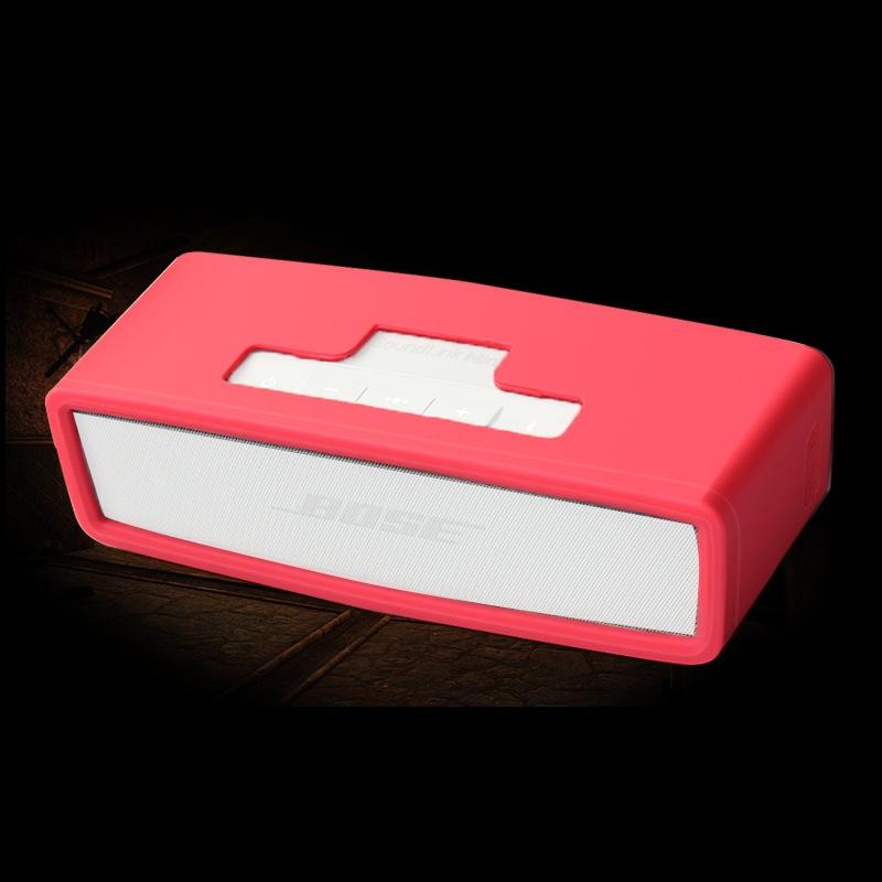 Shockproof Soft Silicone Case for Bose Soundlink Mini 1 / 2 Bluetooth Speaker - Rose Red