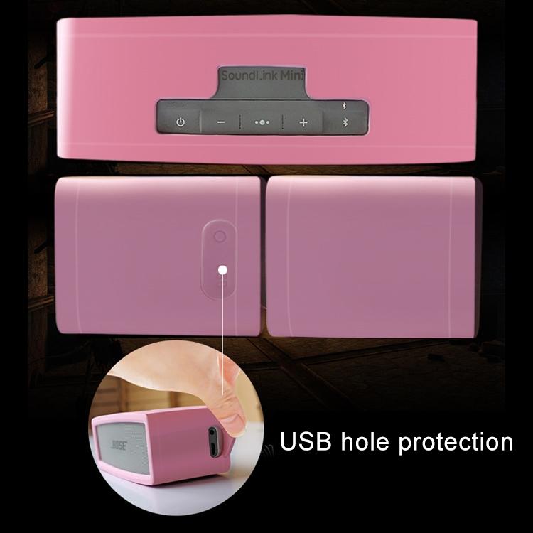 Shockproof Soft Silicone Case for Bose Soundlink Mini 1 / 2 Bluetooth Speaker - Rose Red 12