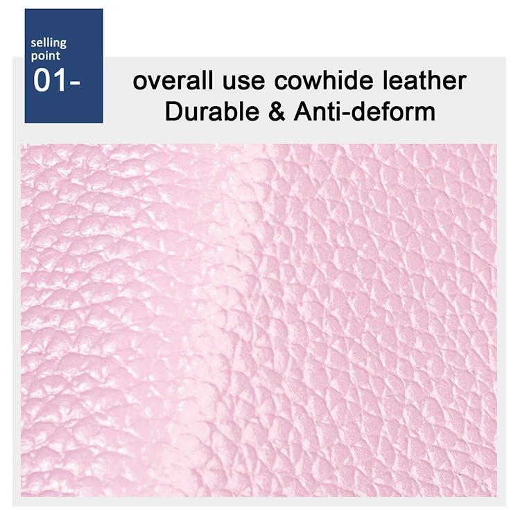 Leather Rfid Wallet - Sleek and Secure - Rose Red 7