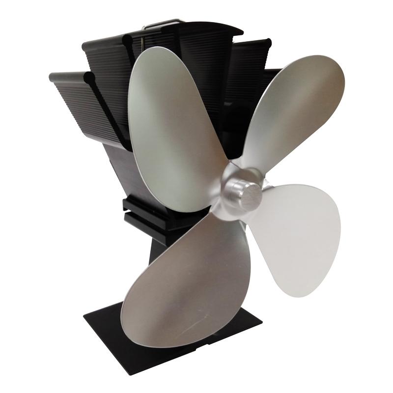 Eco-friendly Heat Powered Stove Fan for Wood / Gas / Pellet Stoves - Rose Red