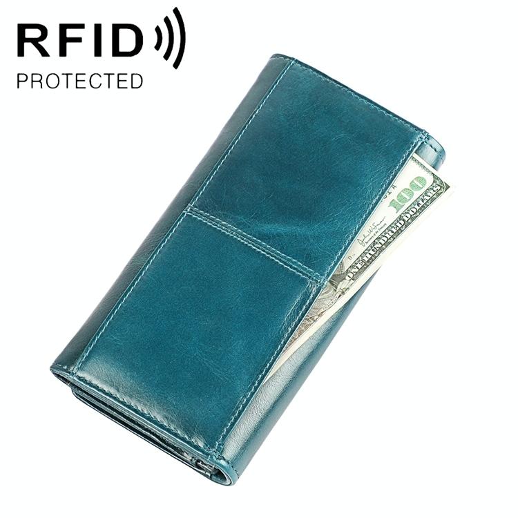 Versatile Retro Leather Rfid Lady Wallet - Wine Red 4