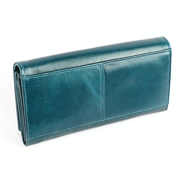 Versatile Retro Leather Rfid Lady Wallet - Wine Red 5