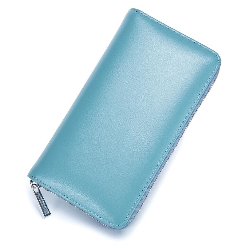 Leather Rfid Card Holder Wallet - Blocking - Wine Red 11