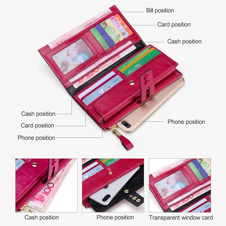 Detachable Card Holder Women Leather Wallet - Blue Rfid - Ccb6684Zr 4