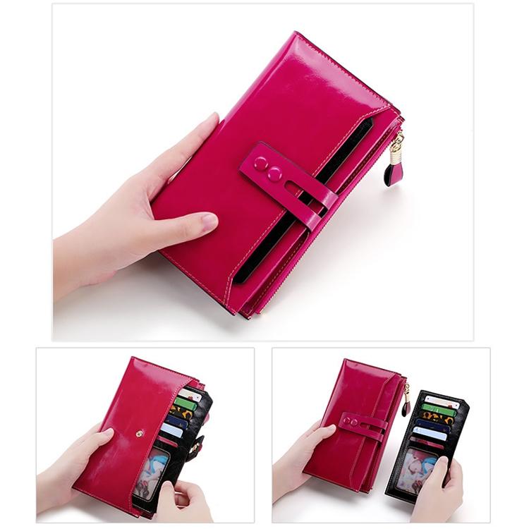 Detachable Card Holder Women Leather Wallet - Blue Rfid - Ccb6684Zr 12