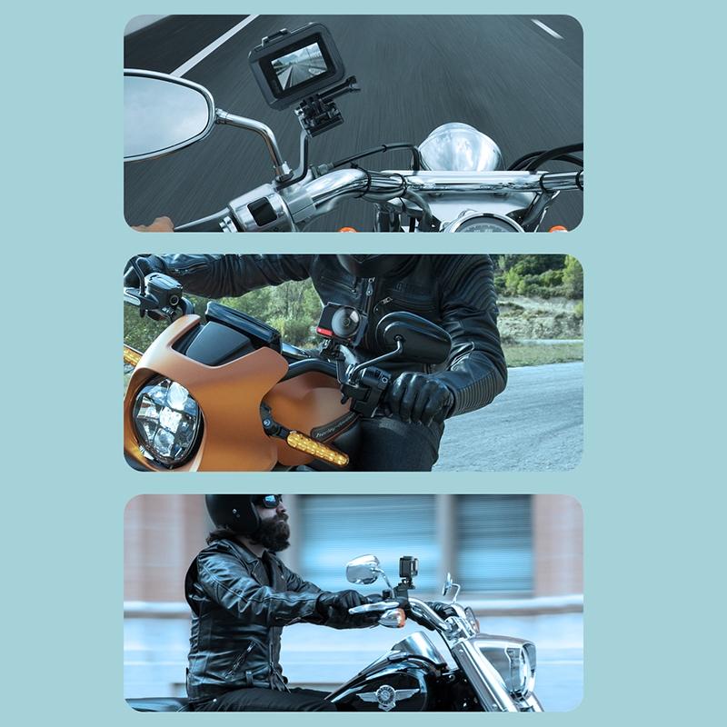 Universal Motorcycle Phone Bracket for Action Cameras - Silver 11