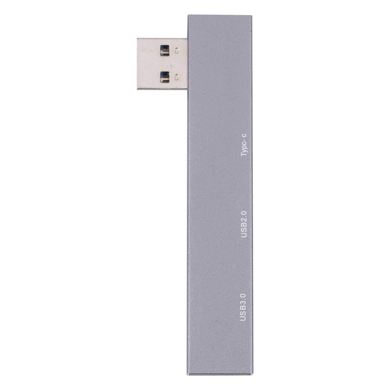 Usb Male To Usb 2.0+3.0+C Female Adapter Gray