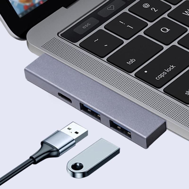 Usb Male To Usb 2.0+3.0+C Female Adapter Gray 7