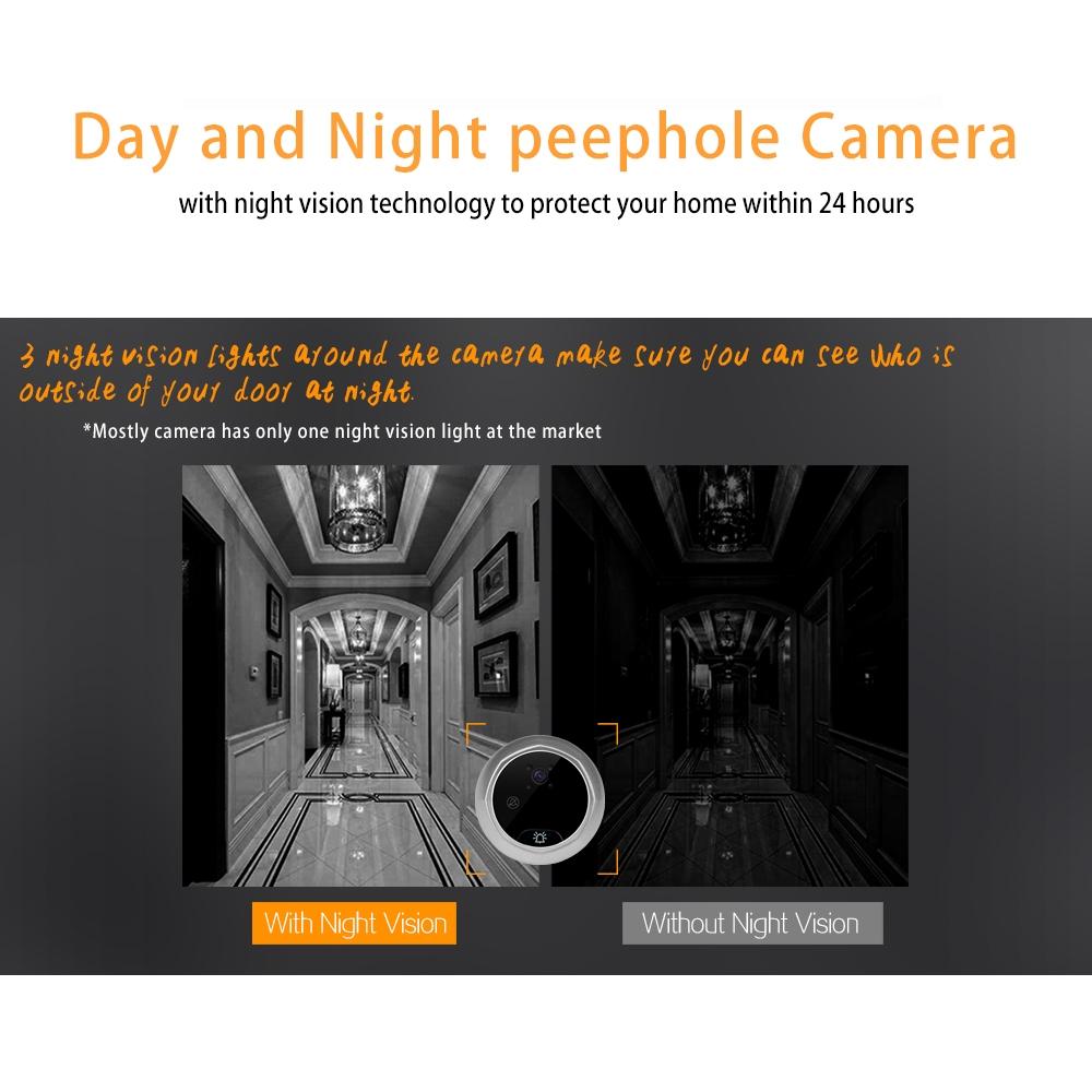 2.4 Screen 2.0Mp Security Camera With Tf Card Slot - Silver 12