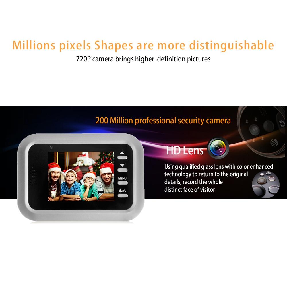 2.4 Screen 2.0Mp Security Camera With Tf Card Slot - Silver 13