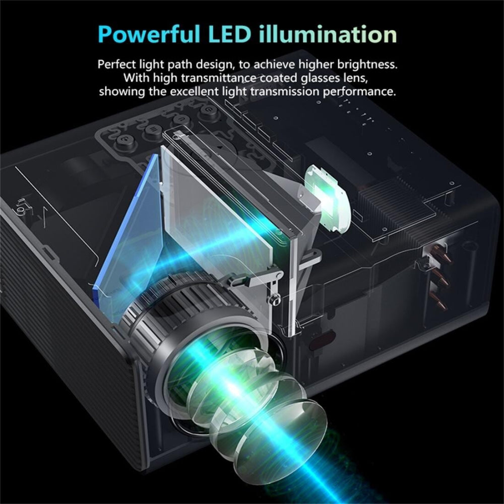 2200 Lumens Mini Led Projector For Home Theater - Hdmi / Av / Vga / Usb - Silver 8