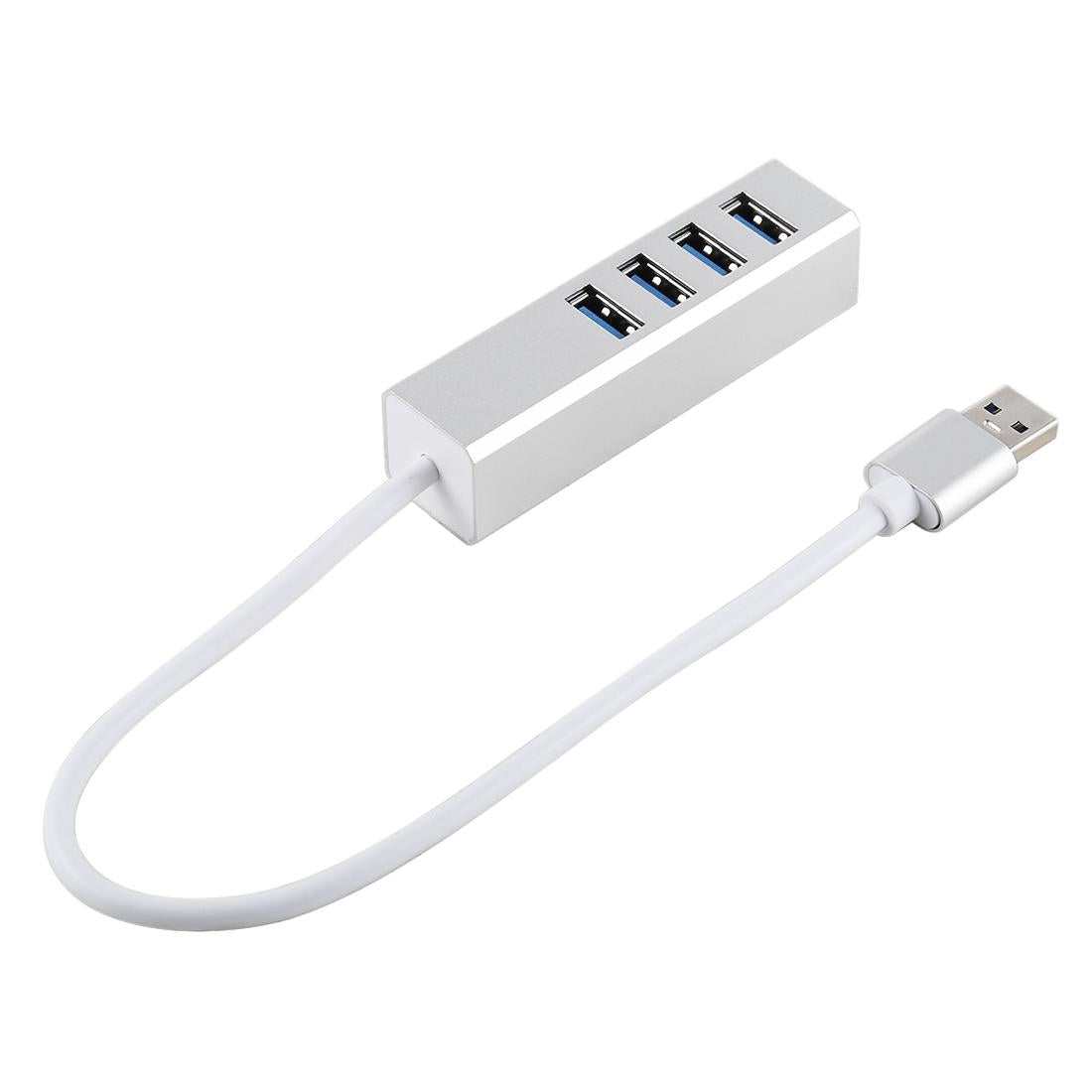 4-Port Usb 3.0 Hub 5Gbps Super Speed Self / Bus Powered Silver 4