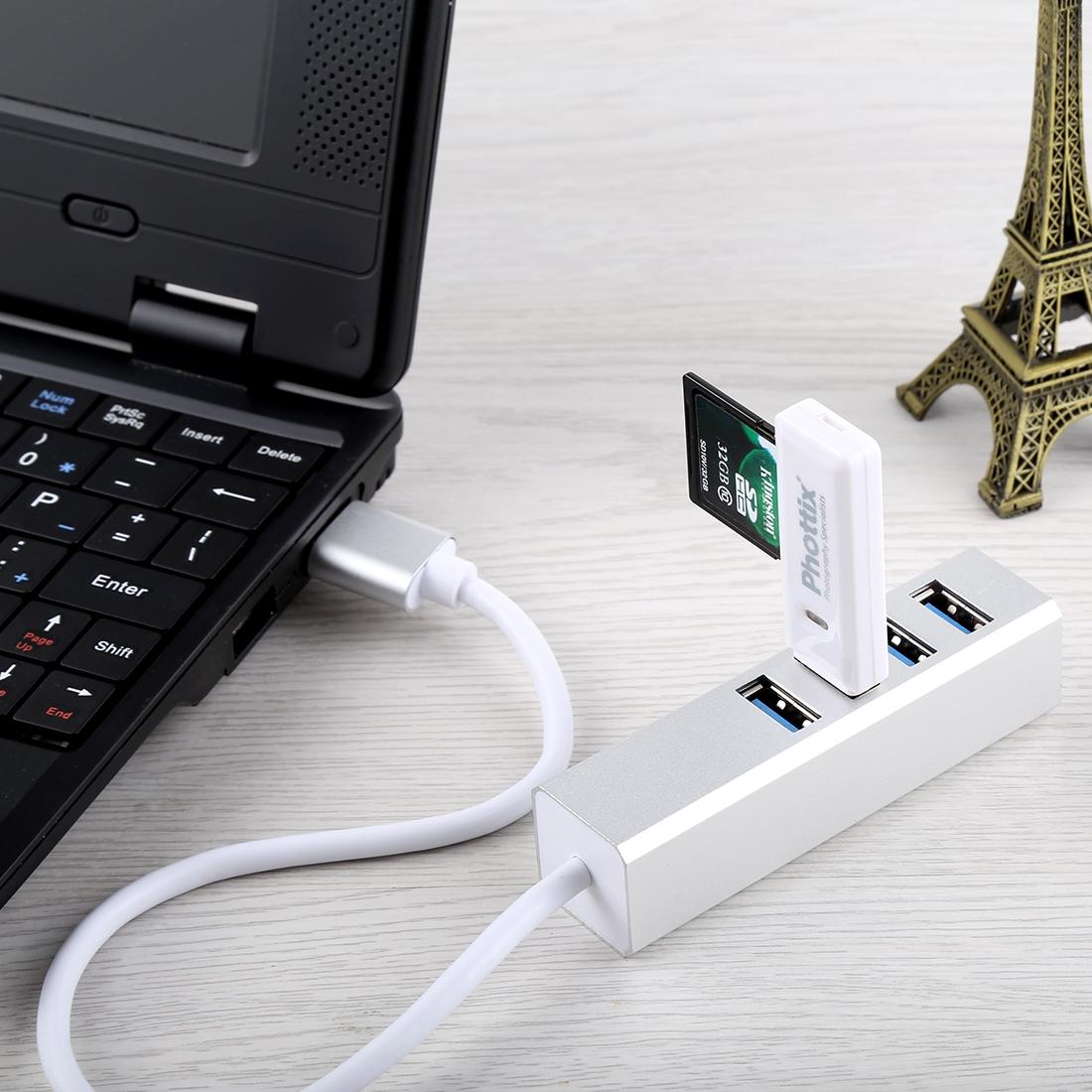 4-Port Usb 3.0 Hub 5Gbps Super Speed Self / Bus Powered Silver 7