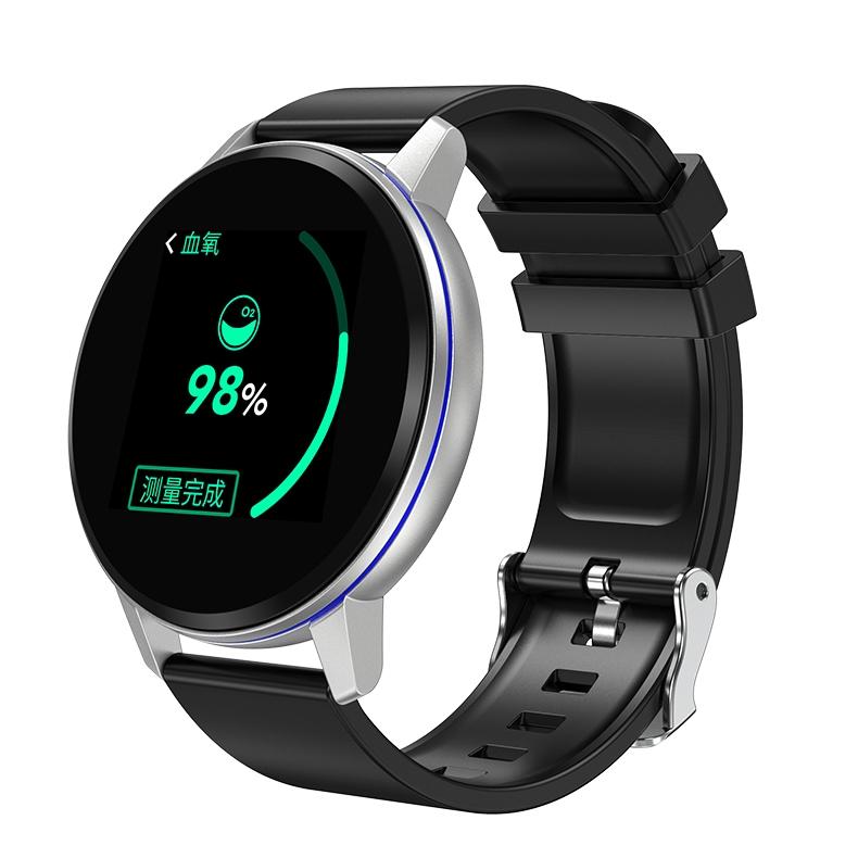 Waterproof Smart Bracelet With Colour Screen - Call Heart Bp Sleep Oxygen Monitoring - Silver