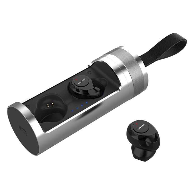 Wireless Stereo Earphones with Charging Box - Sardine F8 Tws Bluetooth V5.0 - Silver