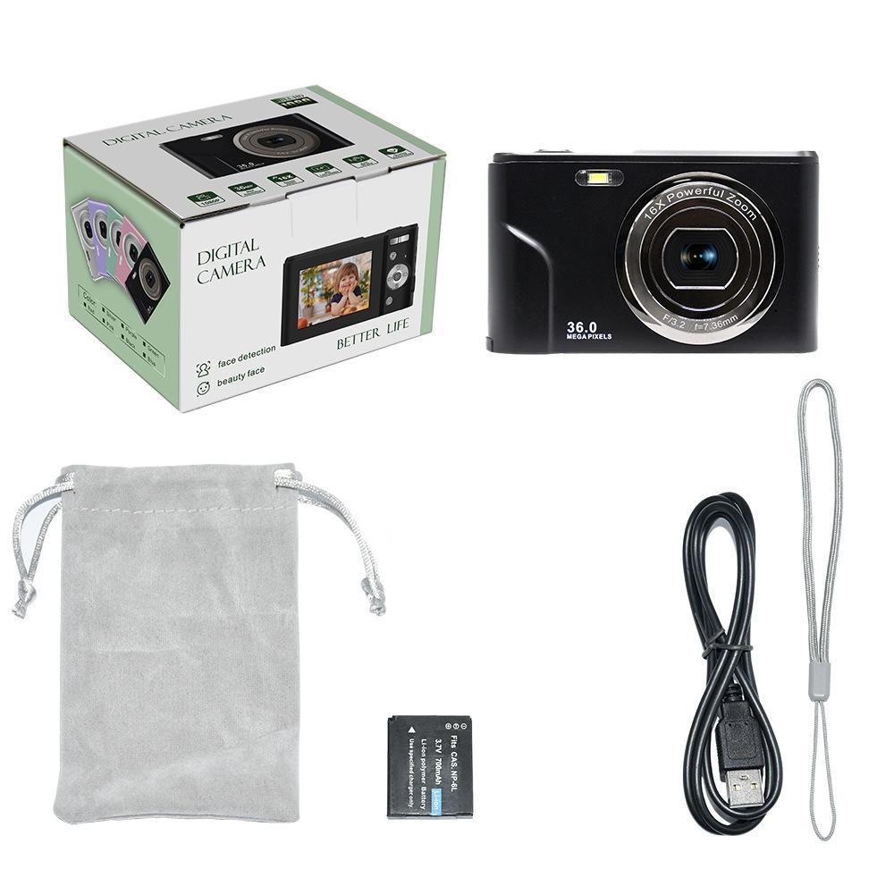 36mp 2.7k Full Hd Digital Camera with 16x Zoom for Children - 2.4 Inch Screen - Silver 7