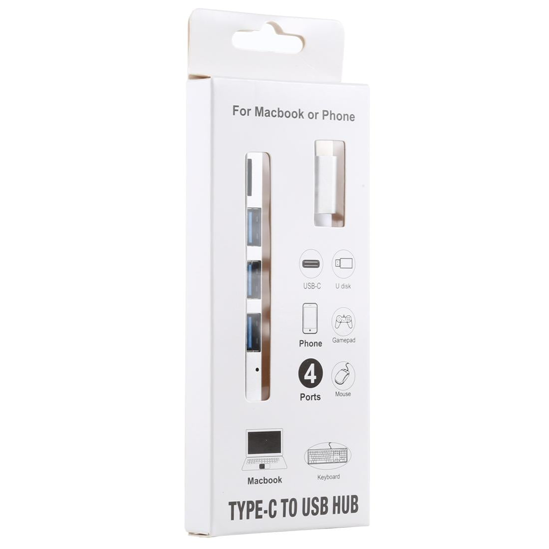 3-Port Usb-C Hub Adapter Silver 4