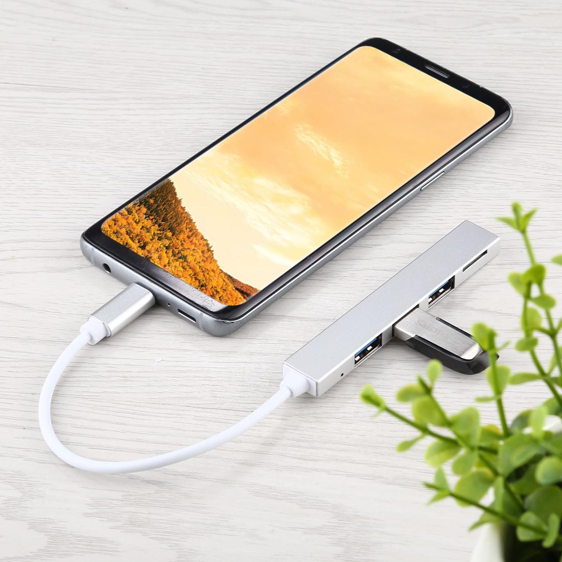 3-Port Usb-C Hub Adapter Silver 5