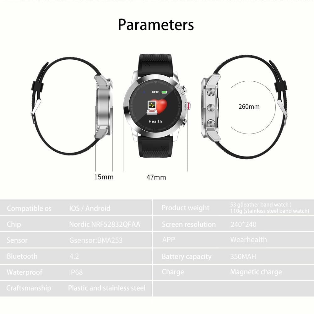 Waterproof Smart Bracelet With Call Reminder And Heart Rate Monitor - Ip68 - Silver 15