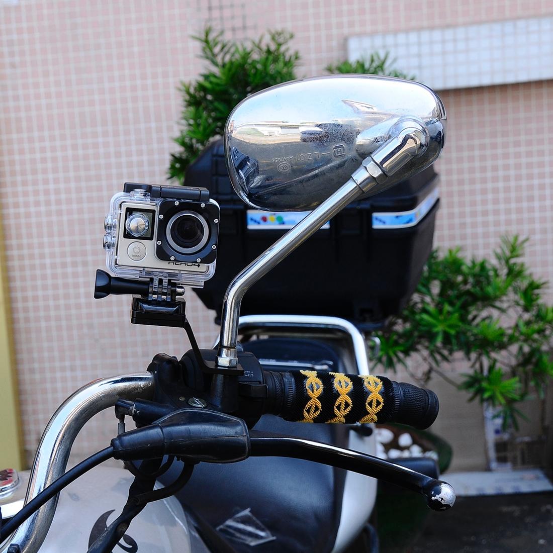 Universal Motorcycle Mount for Action Cameras - Silver 7