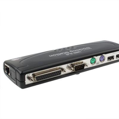 8-Port Usb 2.0 Docking Station With Multiple Ports Black - Silver 3
