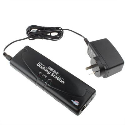8-Port Usb 2.0 Docking Station With Multiple Ports Black - Silver 6