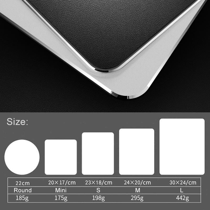 Double Sided Non Slip Aluminum Mouse Pad Mini Size Silver 4