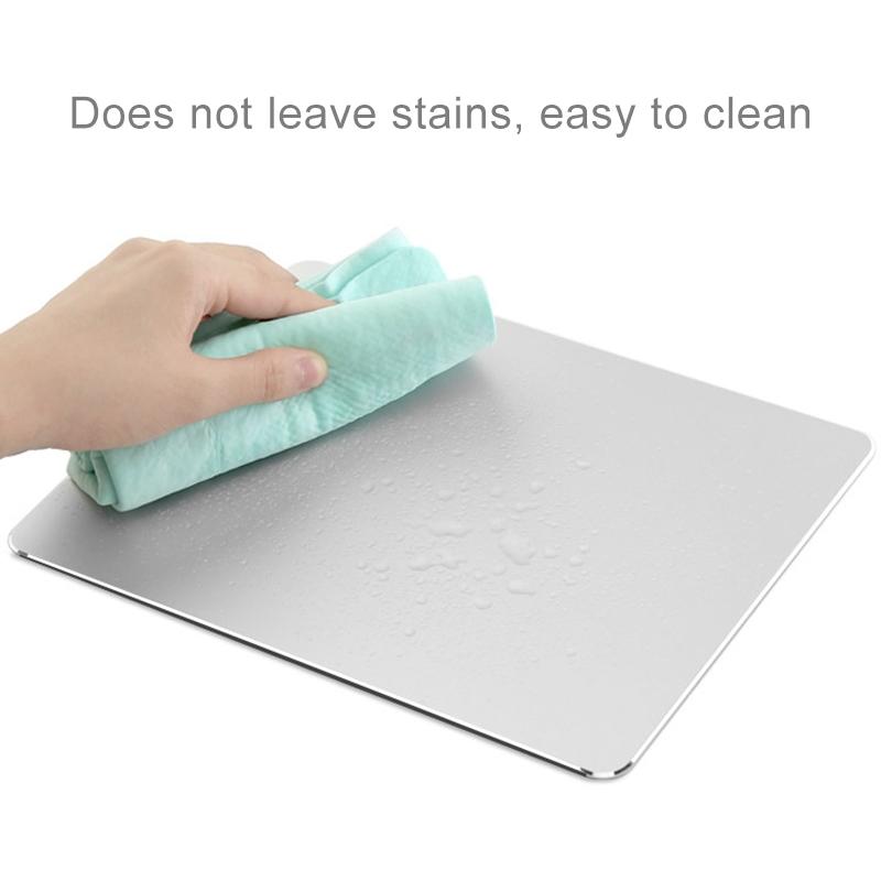 Double Sided Non Slip Aluminum Mouse Pad Mini Size Silver 7