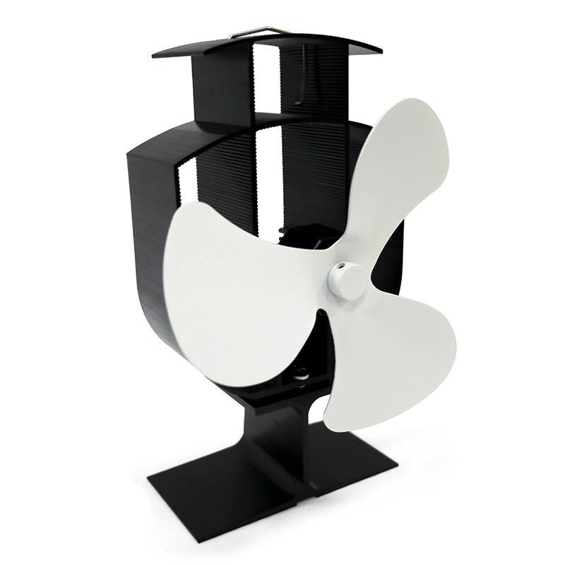 High-temp Metal Heat-powered Stove Fan - 3 Blades - Silver 3