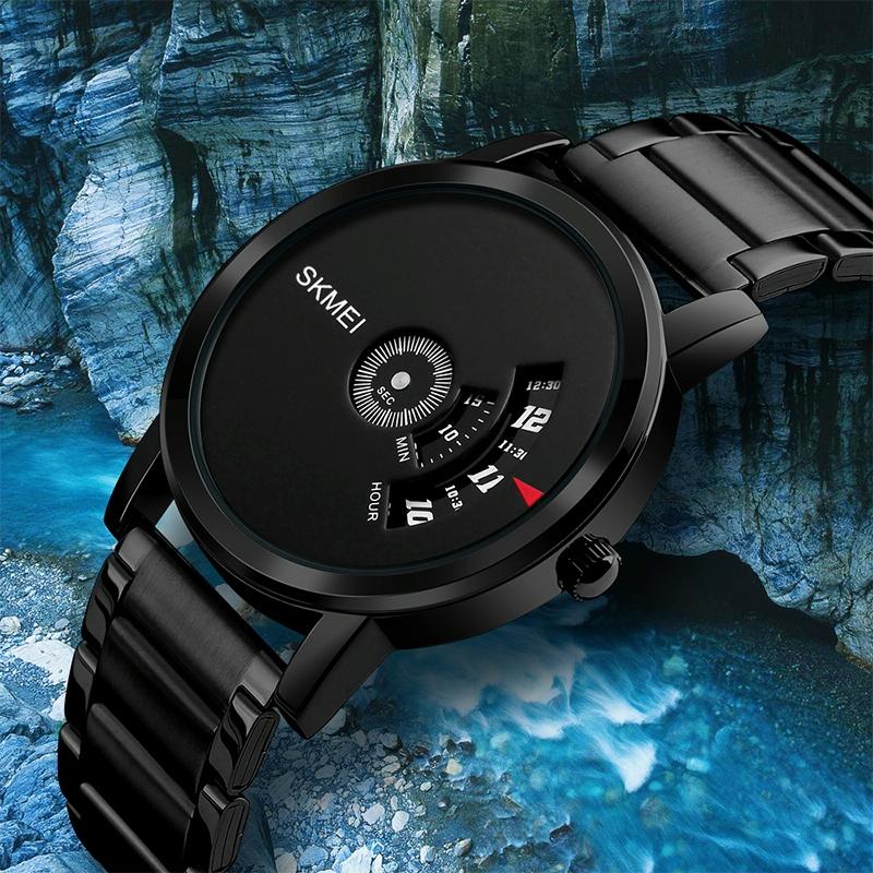 Stylish 30m Waterproof Quartz Watch with Stainless Steel Band - Silver 9