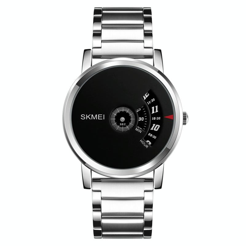 Stylish 30m Waterproof Quartz Watch with Stainless Steel Band - Silver 11